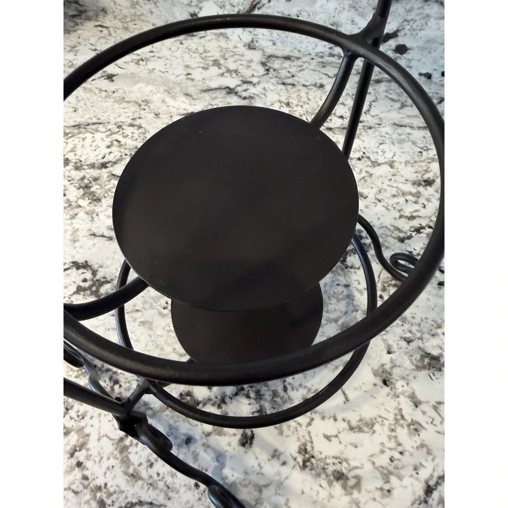 Vintage Longaberger Wrought iron 2-Tier Mini Pie stand Holiday Serving Stand